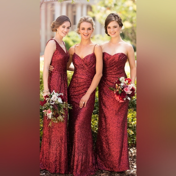 Sorella vita burgundy bridesmaid dress size 10 - Picture 4 of 4